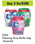 Orbit Chewing Gum Bottle Assorted-For 3 x 64g