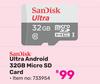Sandisk Ultra Android 32GB Micro SD Card 733954