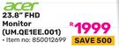 Acer 23.8" FHD Monitor UM.QE1EE.001 850012699