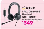 Winx Call Clear USB Headset WX-HS104 850014873