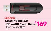 Sandisk Cruzer Glide 3.0 USB 64GB Flash Drive 755059