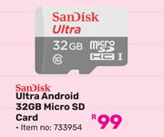 Sandisk Ultra Android 32GB Micro SD Card 733954
