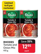 Rhodes Tomato & Onion Mix-410g Each