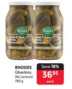 Rhodes Gherkins (All Variants)-780g Each