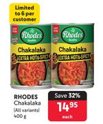 Rhodes Chakalaka (All Variants)-400g Each