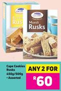 Cape Cookies Rusks Assorted 450/500g-For Any 2