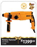 Ingco 800W Rotary Hammer Drill 31398
