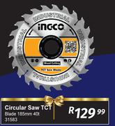 Ingco Circular Saw TCT Blade 185mm 40T 31583