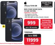 2 x Apple iPhone 12 64GB-On 1.3GB Red Core More Data