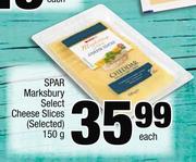 Spar Marksbury Selected Cheese Slices (Selected)-150g Each
