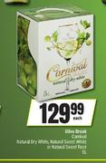 Olive Brrok Carnival Natural Dry White, Natural Sweet White Or Natural Sweet Rose-5L Each