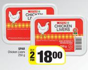 Spar Chicken Livers-For 2 x 250g