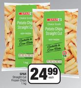 Spar Straight Cut Frozen Chips-1Kg Each