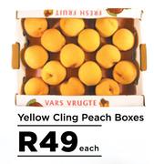 Yellow Cling Peach Boxes-Each