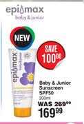 Epimax Baby & Junior Sunscreen SPF50-200ml