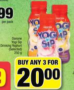 Danone Yogi Sip Drinking Yoghurt-Any 3x250g