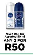 Nivea Roll On Assorted-For Any 2 x 50ml