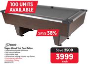 Shoot Vegas Wood Top Pool Table