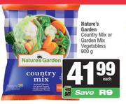 Nature's Garden Country Mix Or Garden Mix Vegetables-900g Each