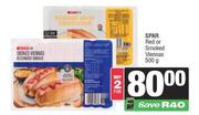 Spar Red Or Smoked Viennas-For 2 x 500g