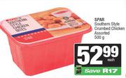 Spar Southern Style Crumbed Chicken Assorted-500g Each