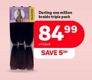 Darling One Million Braids Triple Pack (Black)