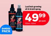 Laxi Hair Growing Oil & Braid Spray 125ml + 125ml-Per Banded Pack