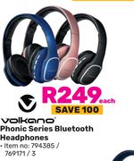 Volkano Phonic Series Bluetooth Headphones-Each