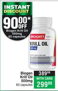 Biogen Krill Oil 500mg-60 Capsules 