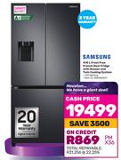 Samsung 470L Frost Free French Door Fridge With Drawer & Twin Cooling System