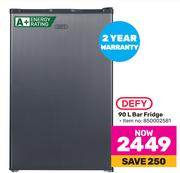 Defy 90L Bar Fridge