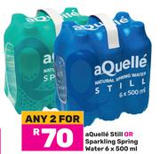 Aquelle Still Or Sparkling Spring Water-For 2 x 6 x 500ml