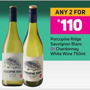 Porcupine Ridge Sauvignon Blanc Or Chardonnay White Wine-For Any 2 x 750ml