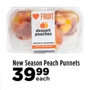 New Season Peach Punnets-Each