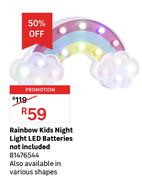 Rainbow Kids Night Light LED Batteries Not Included 81476544