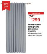 Inspire Curtain Carol Granite 3 200 x 280cm 81443934