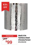 Wall E14 Stainless Steel Chrome Forest 81459230