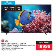 LG 75"(189cm) Smart Nano UHD TV 75NANO776RA.AFBB