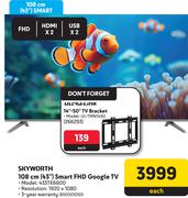 Skyworth 43"(108cm) Smart FHD Google TV 43STE6600