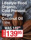 Lifestyle Food Organic, Cold Pressed, Virgin Coconut Oil-1Ltr
