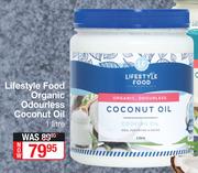 Lifestyle Food Organic Odourless Coconut Oil-1Ltr