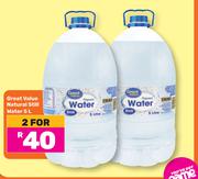 Great Value Natural Still Water-For 2 x 5ltr
