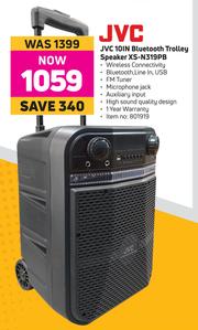 Special JVC 10IN Bluetooth Trolley Speaker XS N319PB m.guzzle .za