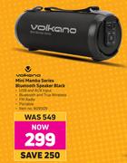 Volkano Mini Mamba Series Bluetooth Speaker Black