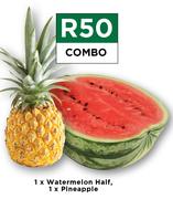 1 x Watermelon Half & 1 x Pineapple Combo
