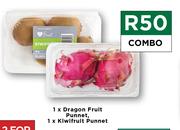 1 x Dragon Fruit Punnets & 1 x Kiwifruit Punnets Combo
