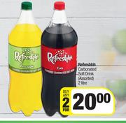 Refreshhh Carbonated Soft Drink Assorted-For Any 2 x 2Ltr