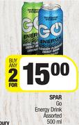 Spar Go Energy Drink Assorted-For Any 2 x 500ml