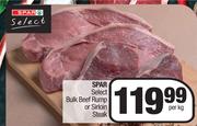 Spar Select Bulk Beef Rump Or Sirloin Steak-Per Kg