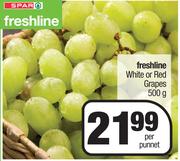 Freshline White Or Red Grapes-500g Per Punnet